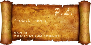 Probst Leona névjegykártya